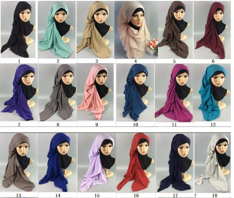 

Scarf Free shipping High Quality Chiffon fashion shawl cheap scarves retail wholesale Muslim Wrap Muffler Hijab
