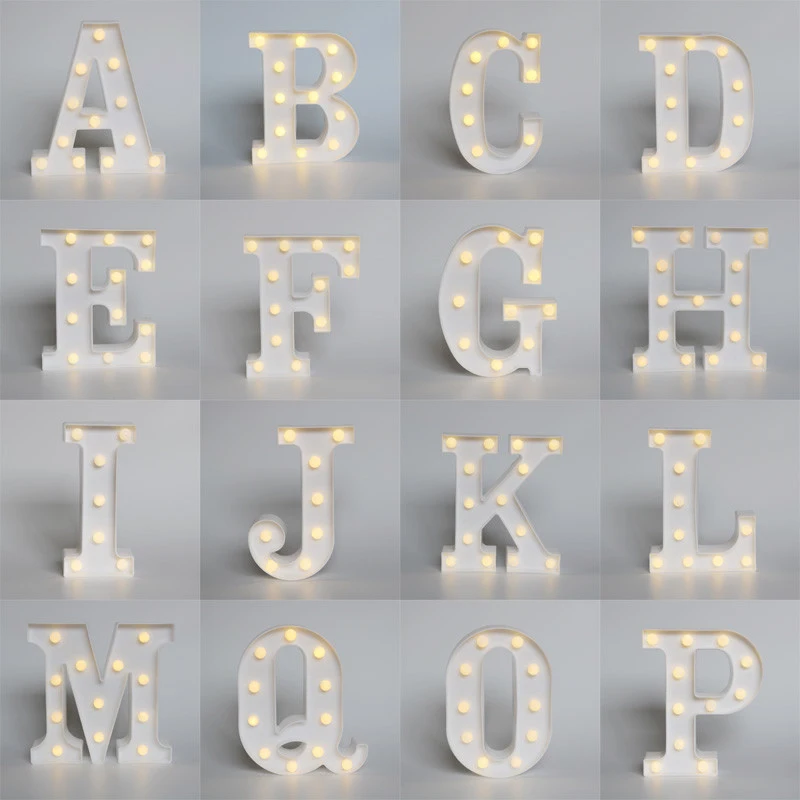 Vimlits Decorative Plastic LED Letters Night Light White 26 Letters