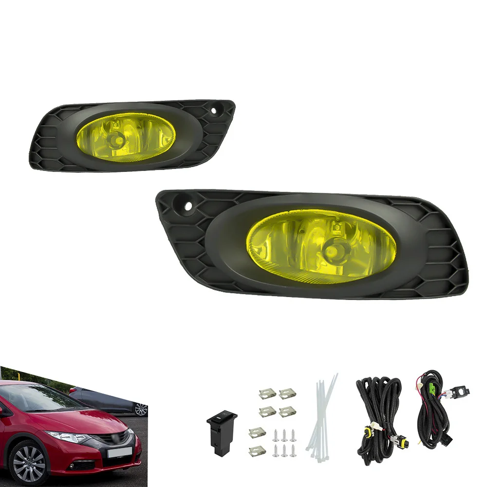 Противотуманные фары для Honda Civic 2012 4Dr Sedan (U. S. TYPE) прозрачные/желтые/дымовые