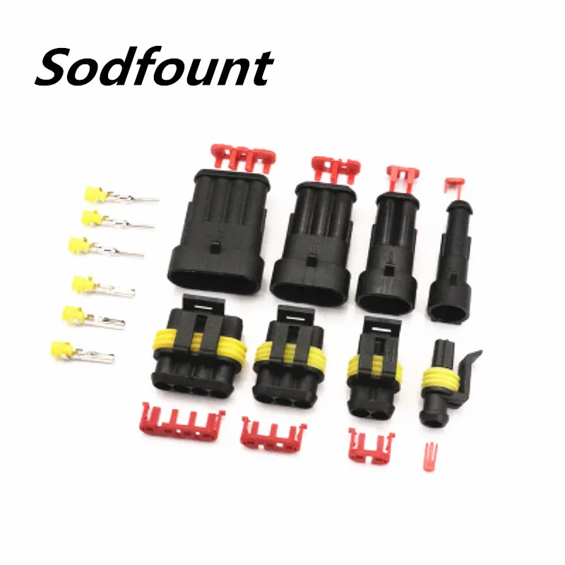 

1 sets Kit 1P 2P 3P 4P 5P 6P AMP 1.5 male and female Plug Automotive waterproof connectors Xenon lamp lamp connector for car