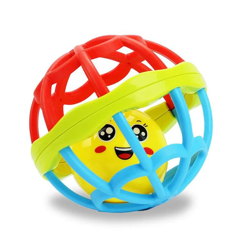 

Colorful Baby Toy Soft Plastic TPU Teether Baby Rattles Hand Bells Newborn Baby Comfort Toy Handbell