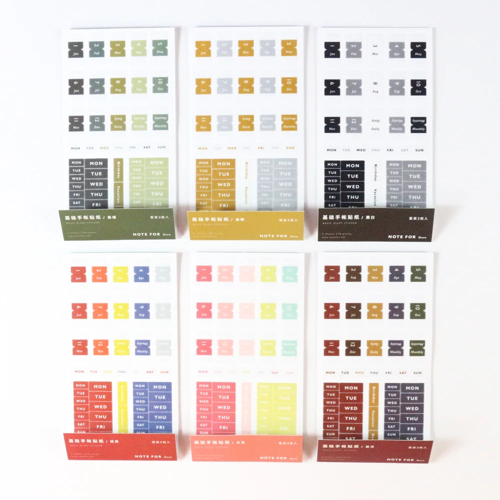

Domikee cute office school planner notebook index sticky label sticker accessories stationery,3 kinds:time,number,directive,