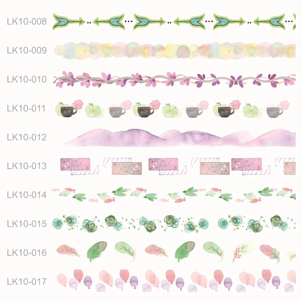 1 롤 꽃과 나무 일본 와시 테이프 어린이들이 좋아하는 DIY 일기 장식 마스킹 테이프 문구 스크랩북킹