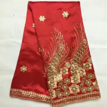 

Most classical wheat head and flowers With Sequins wonderful george lace B8G13,Free shipping Cheap Price African Satin Fabric