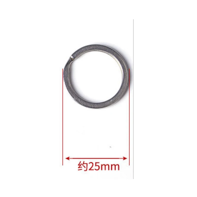 20PCS Round 25mm Звезда/Овальная/сердце форма Diy металлический держатель для ключей разделенные кольца унисекс брелок для ключей аксессуары брелок аксессуары для изготовления ключей - Цвет: 20PCS Round 25mm