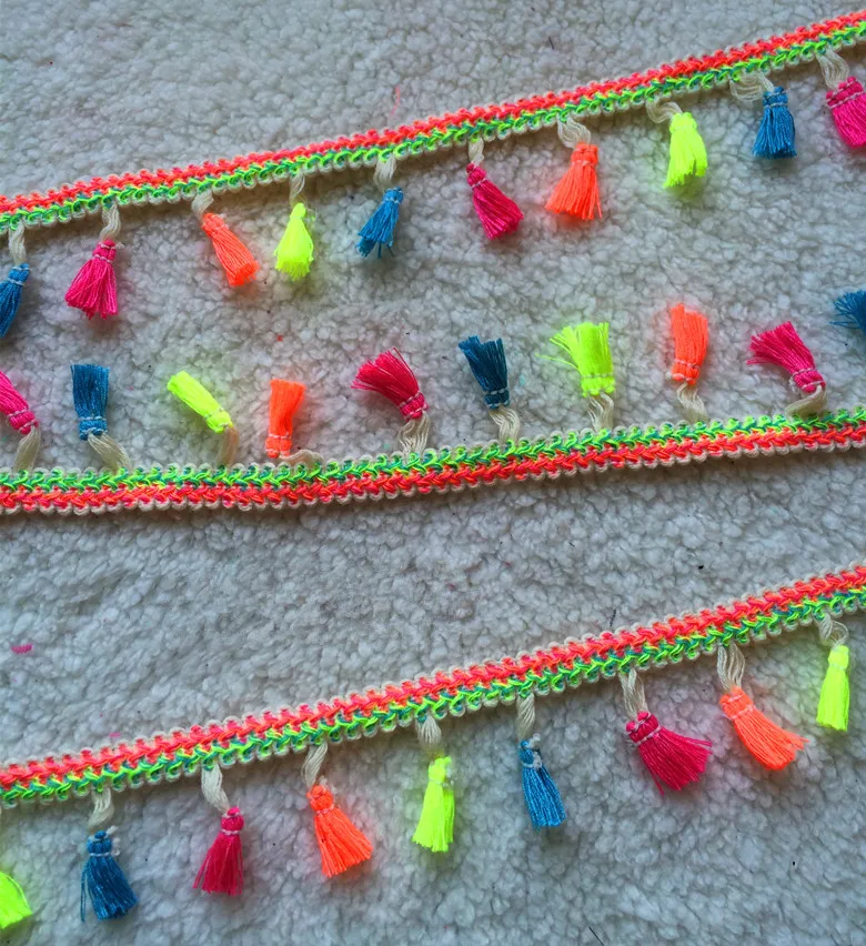 10Yard/lot Tassel Fringe Lace Trim Ribbons Sewing Cloth Crafts