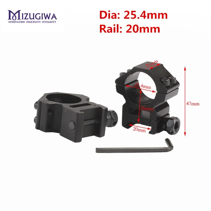 Tactical-Medium-Profile-25-4mm-1-Scope-Rings-20mm-Weaver-Picatinny-Dovetail-Rail-Rifle-Pistol-Airsoft