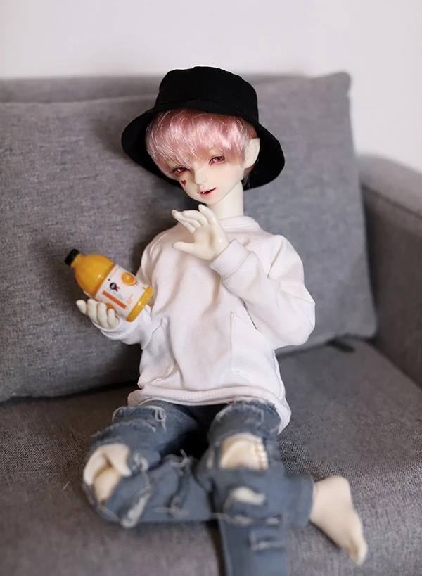 New leisure printing white With short sleeves T-shirt 1//3 1//4 MSD BJD Clothes