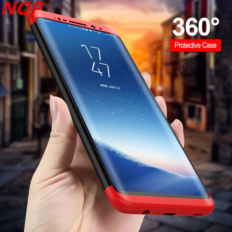 360 Degree Protection Case For Samsung Galaxy S8 plus Cover Luxury Plastic Hard Shockproof Back S7 edge Cases |