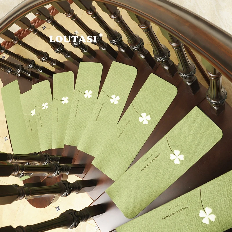LOUTASI Light-emitting Stairway Clover Pattern Anti-slip Mat Staircase Self-adhesive Floor Sticker Stairs Carpet Stairs Step Mat LOUTASI Light-emitting Stairway Clover Pattern Anti-slip Mat Staircase Self-adhesive Floor Sticker Stairs Carpet Stairs Step Mat