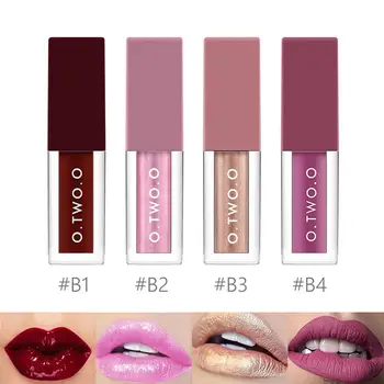 

4 Colors Glitter Lip Gloss Liquid Lipstick Shimmer Matte Lipstick Waterproof Metallic Lipgloss Lips Tint Beauty Makeup Cosmetics
