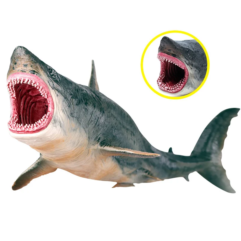 

Oenux Sea Life Marine Animals Whale Shark Megalodon Model Action Figure PVC Ocean Animal Educational Learning Toy For Kid Gift