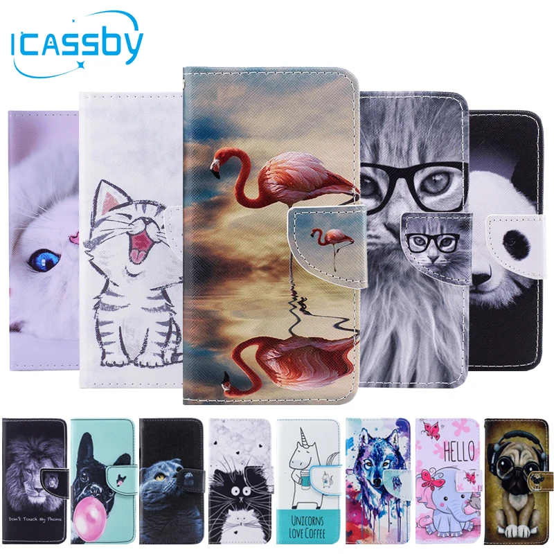 

sFor Coque iPhone 7 Case Cute Cat Owl Panda Flamingo Leather Flip Wallet Phone Cases For iPhone 7 Cover For iPhone7 Etui Capinha