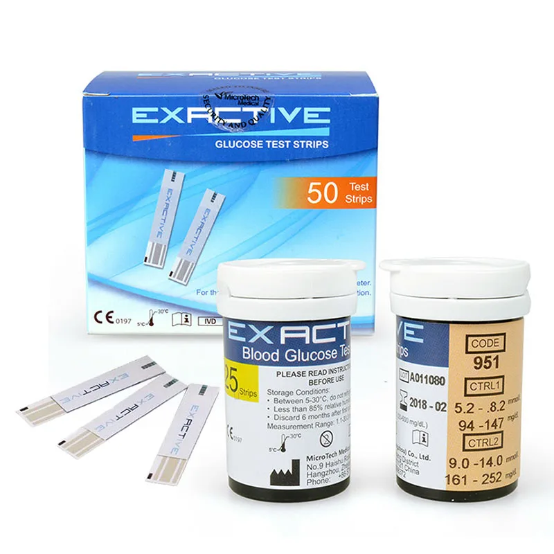 MICROTECH-MEDICAL-Exactive-Vital-Diabetics-Test-Glucometer-Monitor-50-strips-50-Lancets-Diabetes-Blood-Glucose-Meter