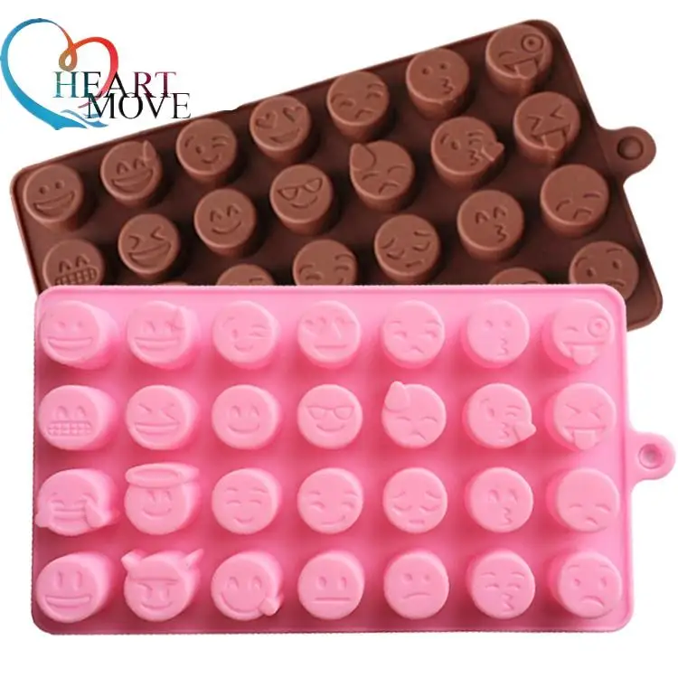 

28 Different Cute Lovely Expression Sillicone Fondant Cake Chocolate Mold for the Kitchen Baking Decorations and Tool 9455