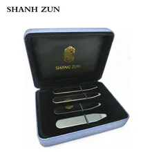 SHANH ZUN настроить Выгравированный металлический воротник из нержавеющей стали остается рубашка ребра жесткости вставки отличные подарки для бизнес человек BF