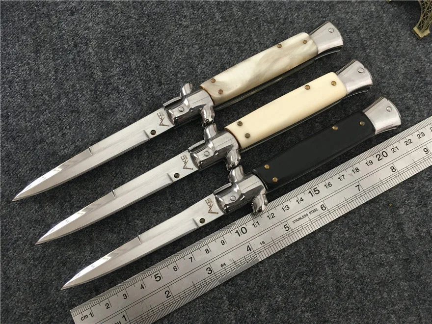 

BENYS Made Italian 9'' Inches AKC Godfather Stiletto Hand Tools Folding Blade Knife