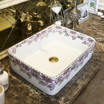 

Bathroom Washbasin Square Ceramic Art Basin rectangular bathroom sink