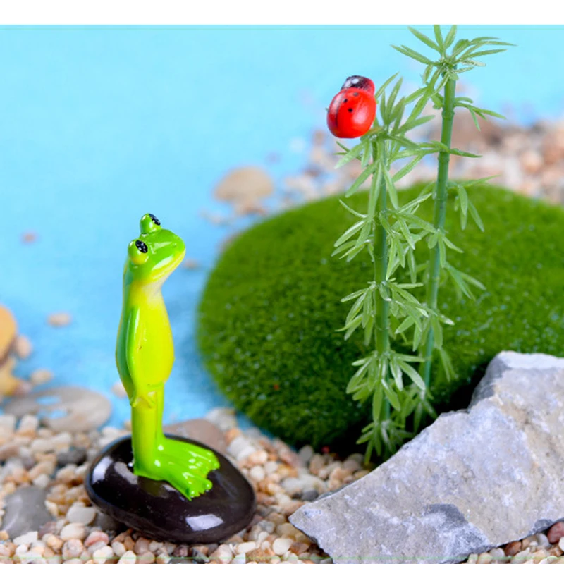 1pc Cute Animal Frog Moss Micro World Bonsai Garden Small Ornaments  Landscape Fairy Garden Miniatures Accessories - AliExpress