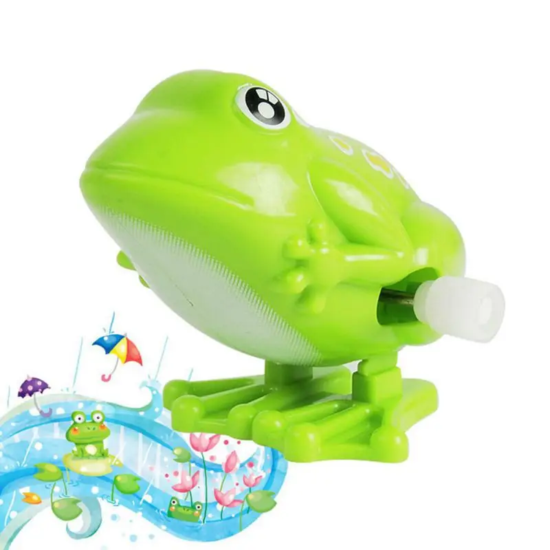 

2018 Novelty Kids Wind Up Clockwork Toy Mini Cute Jumping Frog Baby Toys Pull Back Wind Up Toys
