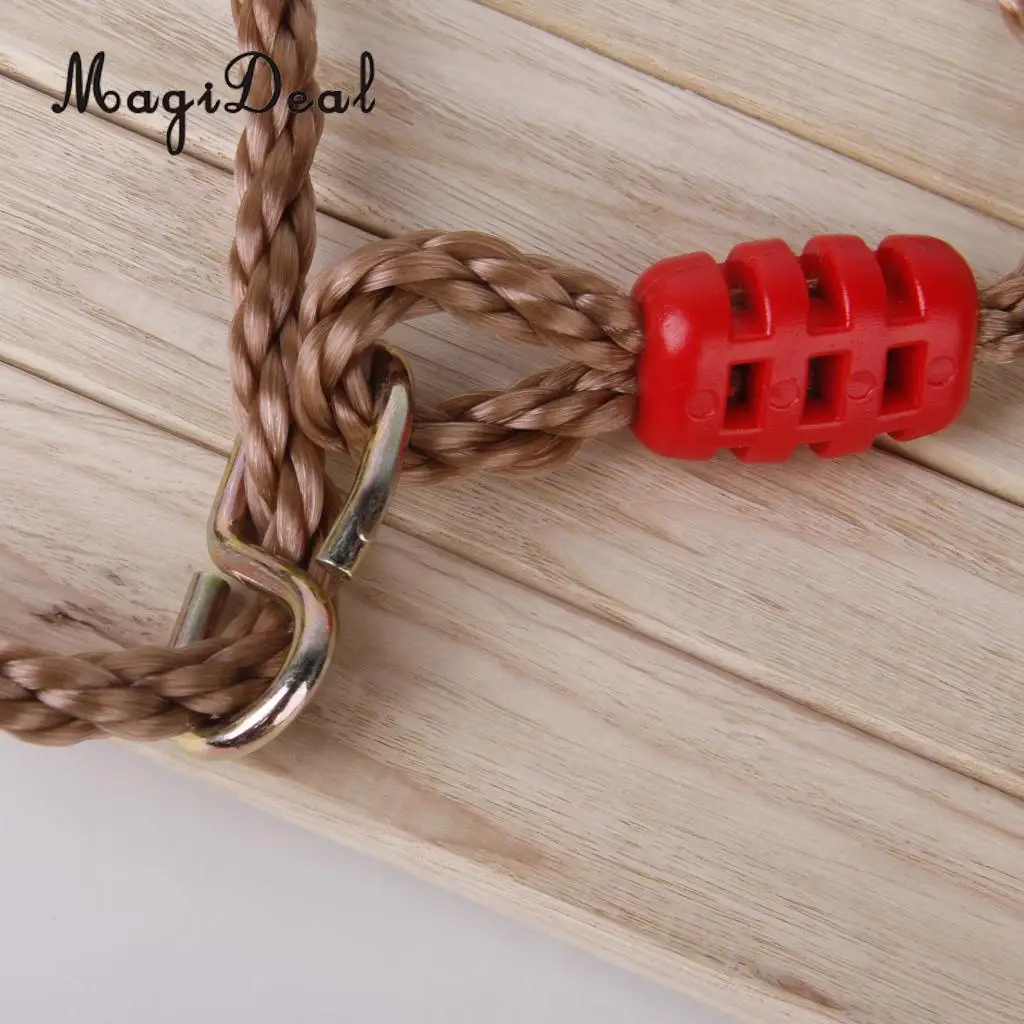 High Quality Birch Wood Outdoor Swing Set Seat with Rope for Children Kids Adult Toy Park Garden Yard Playground Accessory
