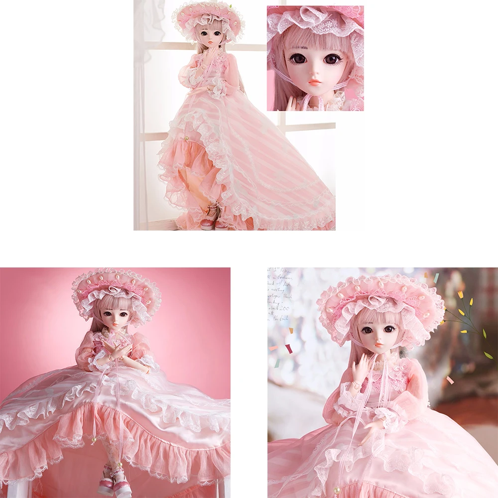 60cm 1//3 BJD Girl Dolls FULL SET Clothes Wigs Makeup Beauty Reborn Doll Toy Gift