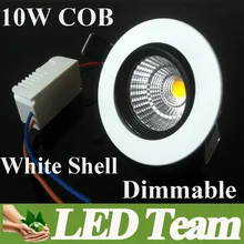 20% OFF Белый Корпус 3.5 дюймов 10 Вт 800LM СИД УДАРА светильники Питания 110-240 В 120 Угол Поворотный Светильник Встраиваемые Вниз свет