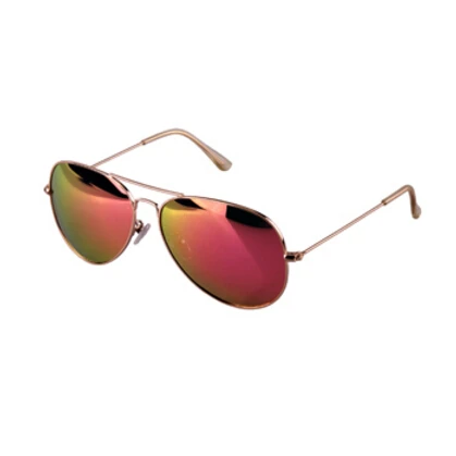Anti-UV400, высокое качество, Классическая Металлическая оправа, солнцезащитные очки Авиатор,, Ретро стиль, круглые солнцезащитные очки, поляризационные солнцезащитные очки для женщин и мужчин - Цвет: golden rose