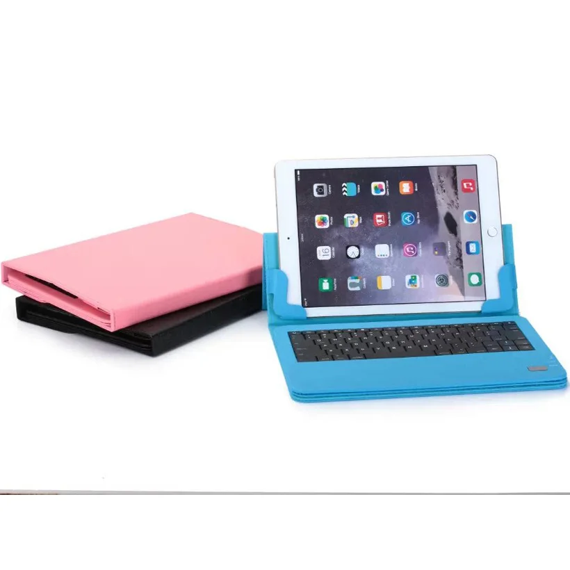 

High quality 10 -11 inch Universal wireless Bluetooth Keyboard with Holder Holster +PU for ipad mini samsung Tablet PC F86