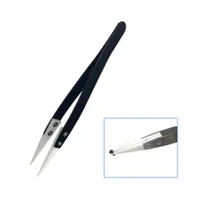 Прецизионные Керамические наконечники пинцет антистатический прямой направленный Пинцет ручка из нержавеющей стали высокая температура для защемления катушки