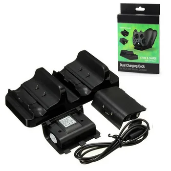 

Dual Charging Dock Charger+2 x Rechargeable Battery Pack+USB Charge Cable Power Cord for XBOX ONE Wireless Controller Gamepad