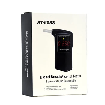 

2pcs/ 2019 greenwon AT-858S LCD digital alcohol breath tester pipe testers medical car accessories alcohol meter FOR driving