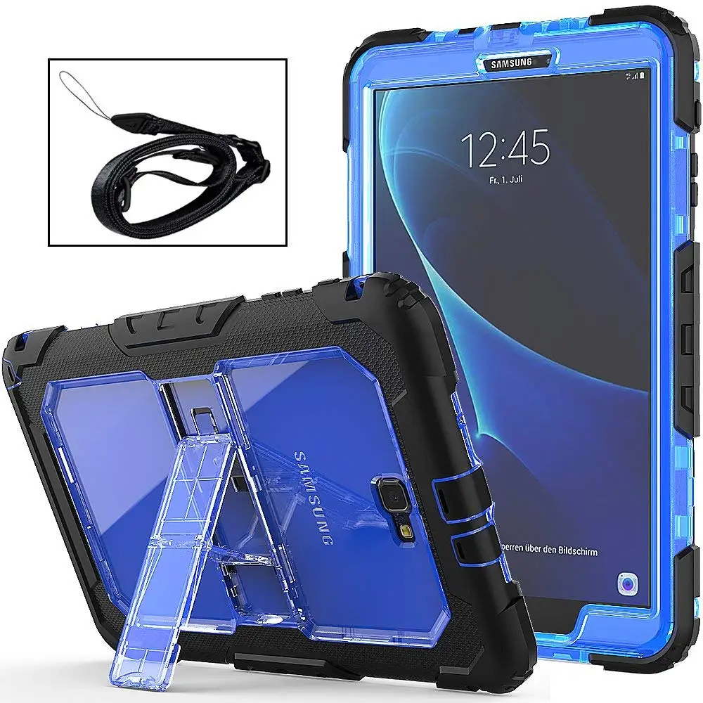 

Case For Samsung Galaxy Tab A A6 10.1 2016 T580 T585 SM-T585 T580N Heavy Duty Shockproof Kids Stand Case Cover Shoulder Strap