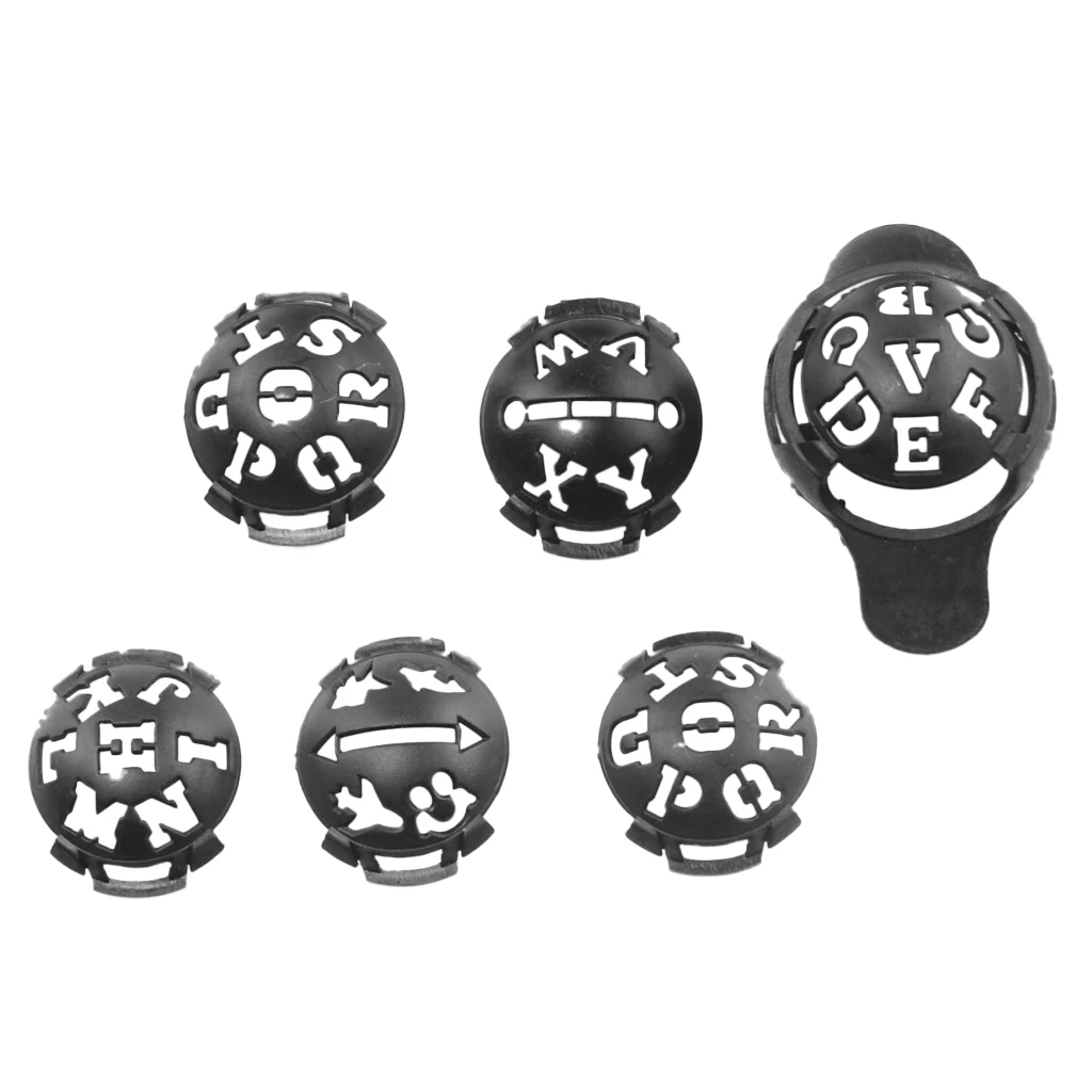6Pcs Liner Marker Template Drawing Mark Alignment Tool For Putting Training Golf Ball Alignment Tool