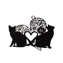 Kawaii Черный кот металлический мини закладки канцелярские закладки Прекрасный CartoonPromotional подарок школьные принадлежности papelaria5.6 * 6,8 см