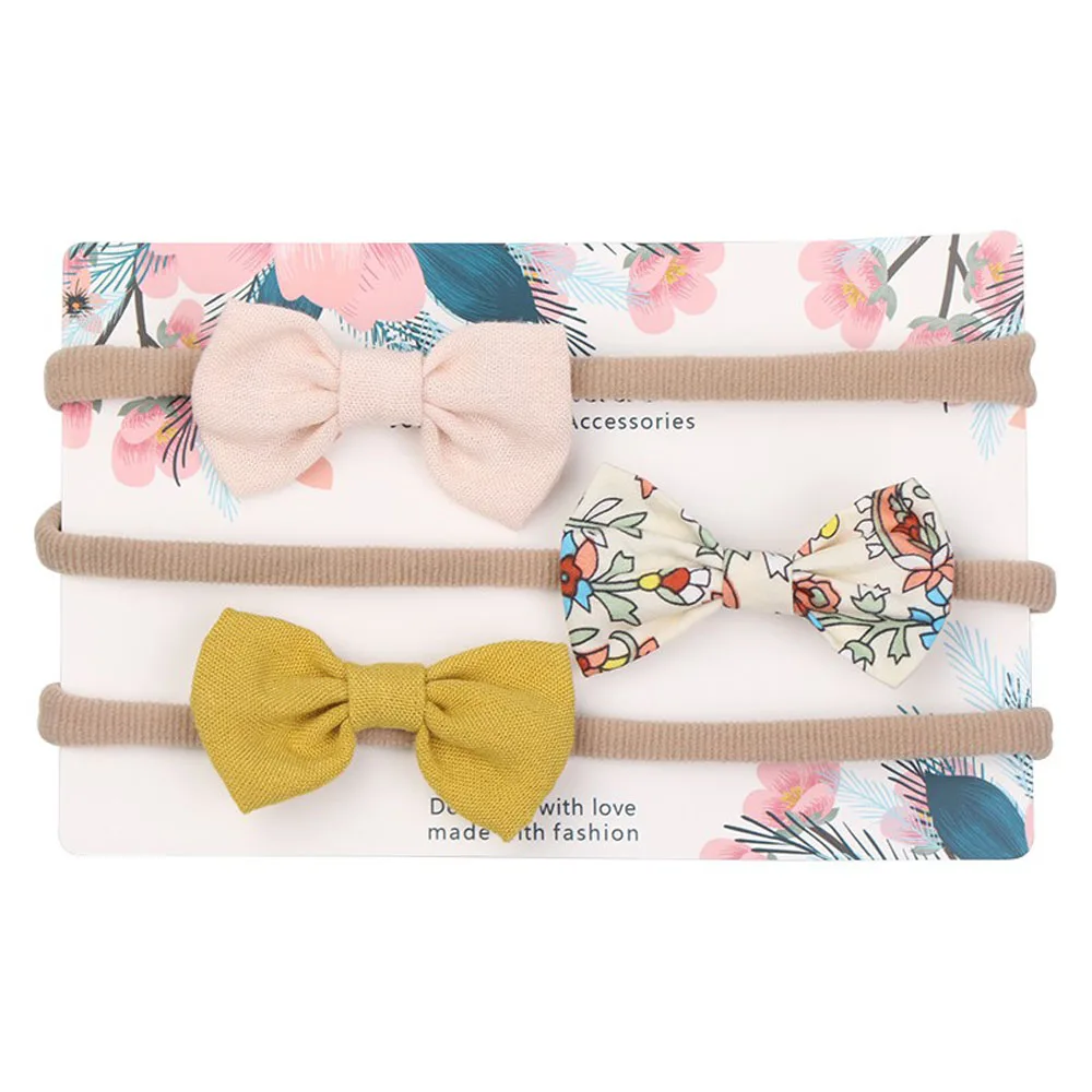 3pcs/set Shiny Fashion Forehead Headband Newborn Baby Elastic Princess Hairbands Child Kids Colorful Cute Headwear Gifts