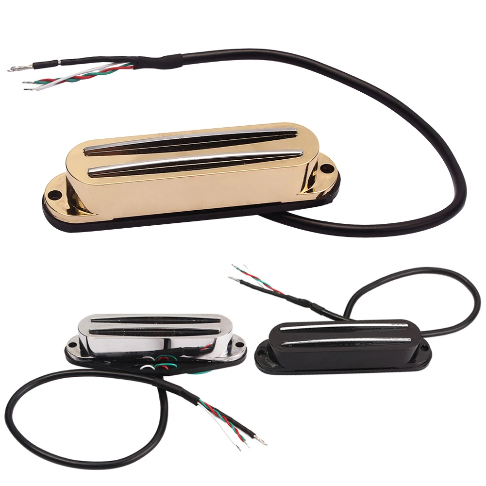 Alta calidad Guitarras pickup 3 colores carriles doble recogida silenciosa para piezas ferrita mini humbucker pickup Guitarras ra Accesorios Alta calidad Guitarras pickup 3 colores carriles doble recogida silenciosa para piezas ferrita mini humbucker pickup Guitarras ra Accesorios