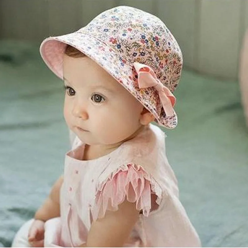 2016 New Fashion Baby Girl Cap Princess Baby Girls Hat Cotton Beach