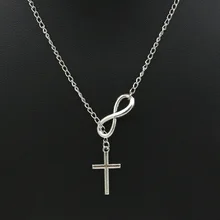 Korean fashion new 8 word cross sweater chain necklace Z3087 Girls Fashion Jewelry