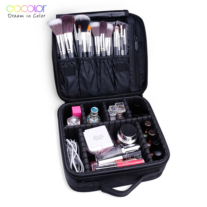

New Women Fashion Cosmetic Bag Travel Makeup Organizer Professional Make Up Box Cosmetics Pouch Bags Beauty Case For Makeup