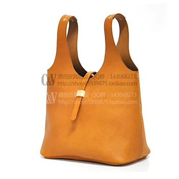 

[B-5064] DIY handmade leather bag drawing leather handbag tote bag tanned leather vest drawing pattern