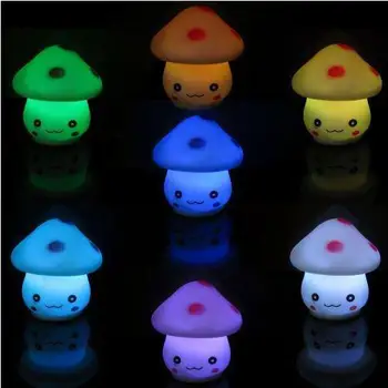 

Adeeing Mushroom Night Light Christmas LED Night Light Lamp Colorful Charging