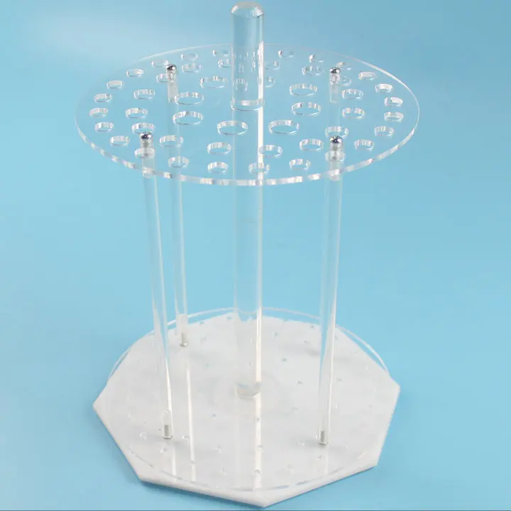 1Piece/lot 49 vents/holes Organic glass round shape rotatable pipette