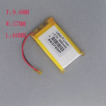 

3.7V Lithium battery 963760 LED lamp camera monitor game handle retrofit battery 3000mah
