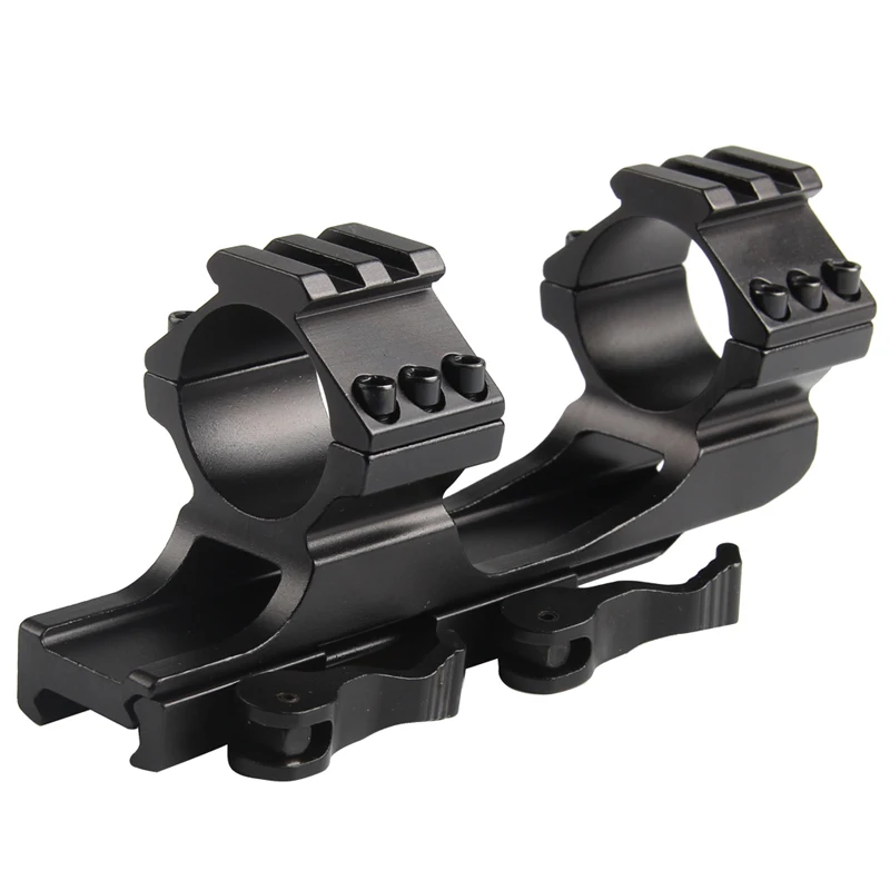 25mm 30mm Dual Ring Cantilever Heavy Duty Scope Mount 20mm Rail Picatinny Weaver with Qick Detach Locks RL2-0024-03