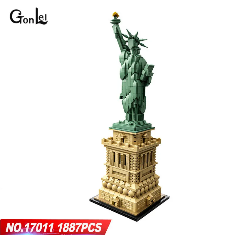 

NEW Mini City Series 1887 Pcs Architecture Toys The State of Liberty Set Building Bricks Blocks Kids Toys Compatible with 21042
