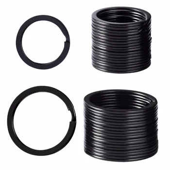 

Flat Key Rings Metal Keychain Rings Split Keyrings for Home Car Keys Attachment, 1 and 1.25 Inch, Black, 40 Pieces