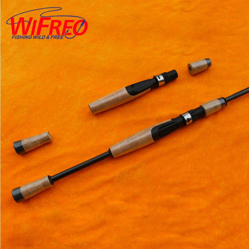 WIFREO 2Sets Cork Grip Fishing Rod Handle Kit & Reel Seat for DIY Rod