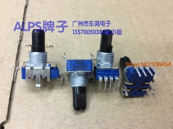 

2PCS RK11 potentiometer switch 10K with midpoint axis length 15mm volume potentiometer switch 4 pin