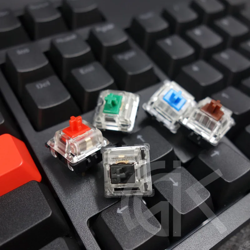 Переключатель Gateron mx 3 контактный и 5 прозрачный чехол зеленые коричневые синие